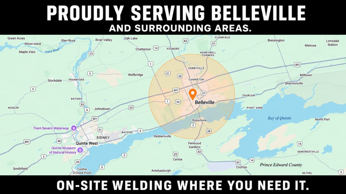 Belleville Ontario waterfront service area context for local mobile welding